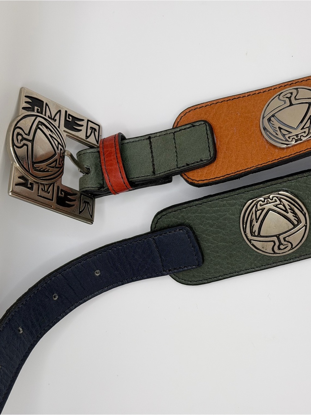 Ginnie Johansen Black & Purple Leather Belt – Connie Johansen